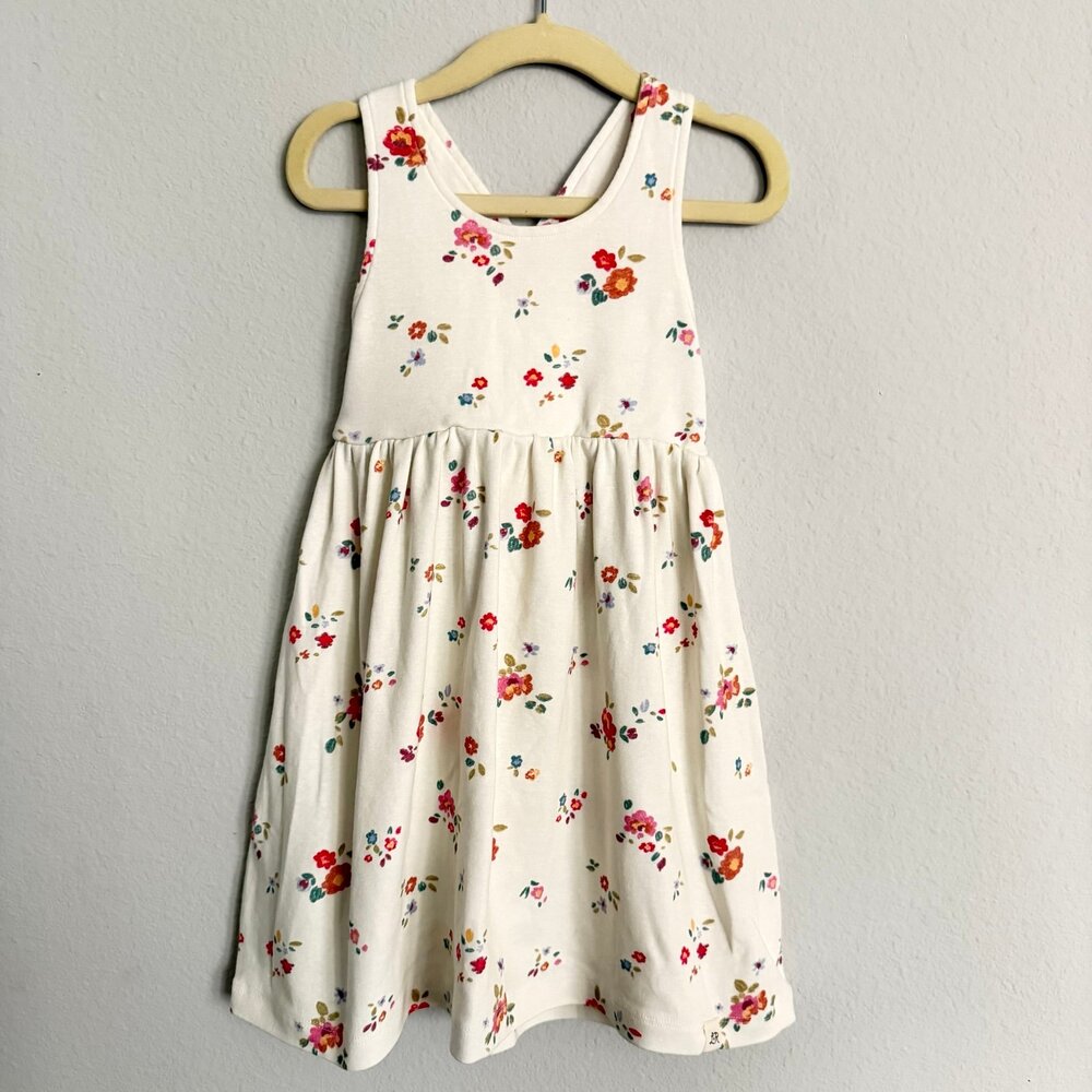 Little Road Co. Cream Floral Cross Back Dress NWT Size 3T